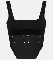 [Dion Lee] Dion Lee Workwear cotton corset top AU 14 black