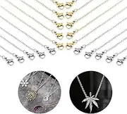 20 Pcs Bulk Necklace Chain Set(18inch, 1.5mm),Jewelry Making Supplies,Gold and Silver Plated DIY Electroplated Link Chains for Adults