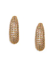 Nadria Alma Pave Dome Hoop Earrings