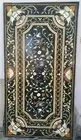 Black Marble Dining Table Top Marquetry Fine Arts Handmade Console Bar Furniture