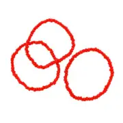 Seed Glass Bead Bracelet - 65mm - Red - 1 Bracelet - BB107