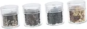 Healeved DIY Manicure Ornaments 4 Boxes of Note-Shaped Nail Art Glitters Easy to Apply Nail Sequins