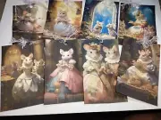 8 PCs Fairytale Mice Tags Junk Journals Scrapbook USA