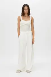Davana Gathered Bodysuit in Cream - CAMILLA AND MARC® C&M