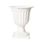 2pcs White Plastic Containers Flowerpot Planter Flower Arrangement
