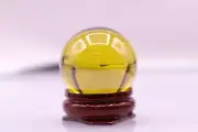 85gr Yellow Crystal Sphere 30 mm Cubic Zirconia Ball Lab Grown Loose Stone