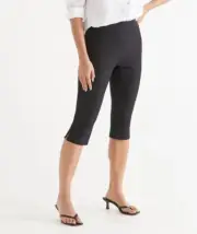 BNWT Size 14 SUSSAN Black Capri Pants, High Waisted, Slim Fit, Stretch