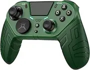 Controller Remote Gamepad Wireless Game Controller For PS4 Console Bluetooth-Compatible Dual Vibration Gaming Joystick For PS4 Slim(Green)