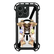 iPhone 16 Pro Max Ultra Bounce Case MagSafe Compatible Brunette Besties Fashion Illustration Case BFF