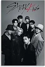 Kpop Stray Kids Poster Vintage Poster Canvas Painting Wall Art Picture Home Decor Print For Bedroom Living Room Dorm Study Bar Office 12x18inch(30x45cm)
