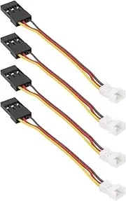 Create idea 4pcs 3pin Molex 1.25mm Male to JR Female Model Aircraft Servo Extension Cable Length 75mm 28AWG for Remote Control of Airplanes and Toy Cars