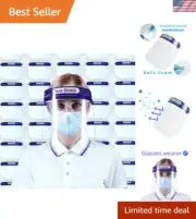 200 PCS Reusable Face Shield Anti-Fog Face Shield Wind&Dustproof Transparent ...
