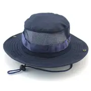 Outdoor Fishing Wide Caps, Canvas Boonie Hunting Fishing Caps Navy