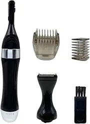 Ergonomic Electric Eyebrow Razor Universal Trimmer for Beard Body Hair Nose Hair Water-resistant Compact Black