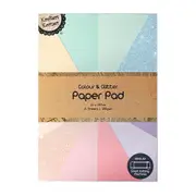 Krafters Korner A4 Colour & Glitter Card Pad Assorted Kids Craft Set 6+