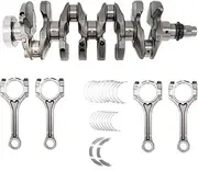 1.6T Engine Crankshaft + 4 pcs Connecting Rods + Bearings Kit Compatible with Hyundai Kia G4FJ 23110-2B710
