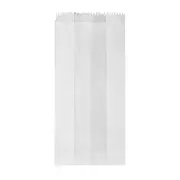 500x2SO White Satchel Paper Bag 245mm x 115mm Sample Portion Control Snack