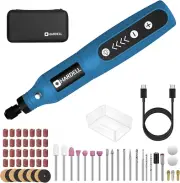 Cordless Rotary Tool, 5 Variable Speed Mini Rotary Tool Kit with 61 Accessories,
