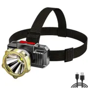 2 Pack LED Headlamp Headlight USB Rechargeable Waterproof Head Light Flashlight
