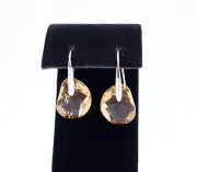 NEW AUTHENTIC Swarovski Galet Rhodium Plated Faceted Crystal Earrings.