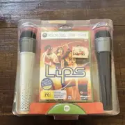 Lips Number One Hits Wireless Microphones Bundle Pack Xbox 360 NEW SEALED PAL