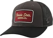ZHATS Standard NCAA Officially Licensed Snapback Hat Big Rig Patch Charcoal Black Brick