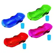 Snow Sled Sand Skiing Sled Wear Resistant with Pull Rope High Back Heavy Duty
