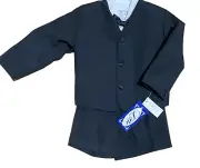 Boys' 4 piece Tuxedo- Jacket, Shorts, shirt, and Bow tie Black 4T