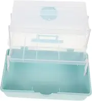 Mobestech Capacity Transparent Medicine Storage Box with Handle Portable for Home Office and Travel Versatile Organizer for Medicine Toys and Snacks