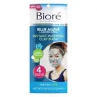 Bioré Blue Agave + Baking Soda Instant Warming Clay Mask 4 Single Use Packs