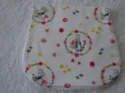 Peter Rabbit White Burp Cloth Cotton Front Towelling Back Handmade