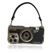 Case Compatible with,Cute 3D Vintage Camera Phone iPhone 13 Pro Max A Black