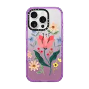 iPhone 16 Pro Impact Case MagSafe Compatible Pastel Flowers
