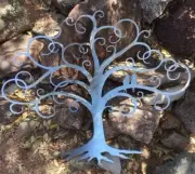 Love Bird Swirled Tree of Life Metal Wall Art Decor 28" x 24"