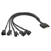 Reliable to 5-port 4-Pin Fan Power Cable PC Computer Cooler Splitter Line