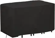 Izzybang Outdoor Bar Height Dining Set Cover Heavy Duty Waterproof Patio Dining Table Cover for Rectangular 6 - Person 76'' Long Bar Height Set High Top