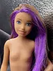 New Skipper Barbie Sister Brunette with Purple Hair Babysitter Doll Nude