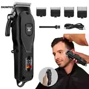 Professional Electric Hair Trimmer Set for Men, USB Rechargeable, Barber Hair Clippers, Wet and Dry Hair Cutting, Haircut Machine