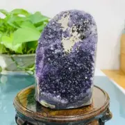 988g Natural Amethyst Geode Mineral Specimen Crystal Quartz Energy Decoration