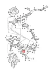 NEW AUDI VW AUDI Q8 Q7 TOUAREG 4MB 4MG 4MN CR7 COOLANT HOSE 4M0265356L ORIGINAL