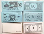 6 New Packs of Monopoly Money Nascar Denver Star Wars Trilogy Lord Rings Parts