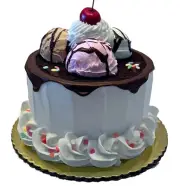 DEZICAKES Fake Cake Artificial Food Ice Cream Sundae Cake