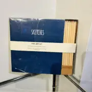 Sketches Drawing Sketchbook With 12 Colored Pencils NEW