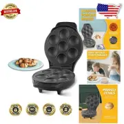 Compact Non-Stick Electric Ebleskiver Maker - Bake 7 Stuffed Pancakes Fast