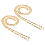63" Flat Purse Chain, 2 Pack Gold Chain Purse Strap Handbag Chains Straps