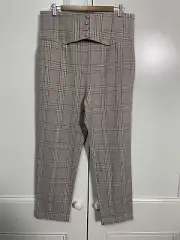 Bardot Ladies Size 14 Corset Check Side Pockets Pants New W/Tags RRP $129.99