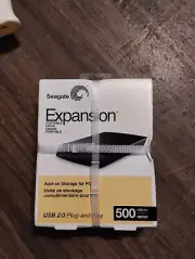 Seagate 500GB Expansion External Portable Hard Drive Storage - Black