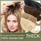 CLEARANCE Clip In Silk Mono Base 100% Remy 9A Human Hair Topper Toupee Hairpiece