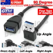 USB 3.0 Male to Female 90 Degree Up Down Right Left Angle Adapter Extension Cord