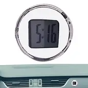 Stick to Clock for Car Dashboard,Car Clock for Dash Stick - Digital Car Clock Stick on Vent Watch,Electronic Dashboard Decoration Truck and Wall Waterproof Car Watch